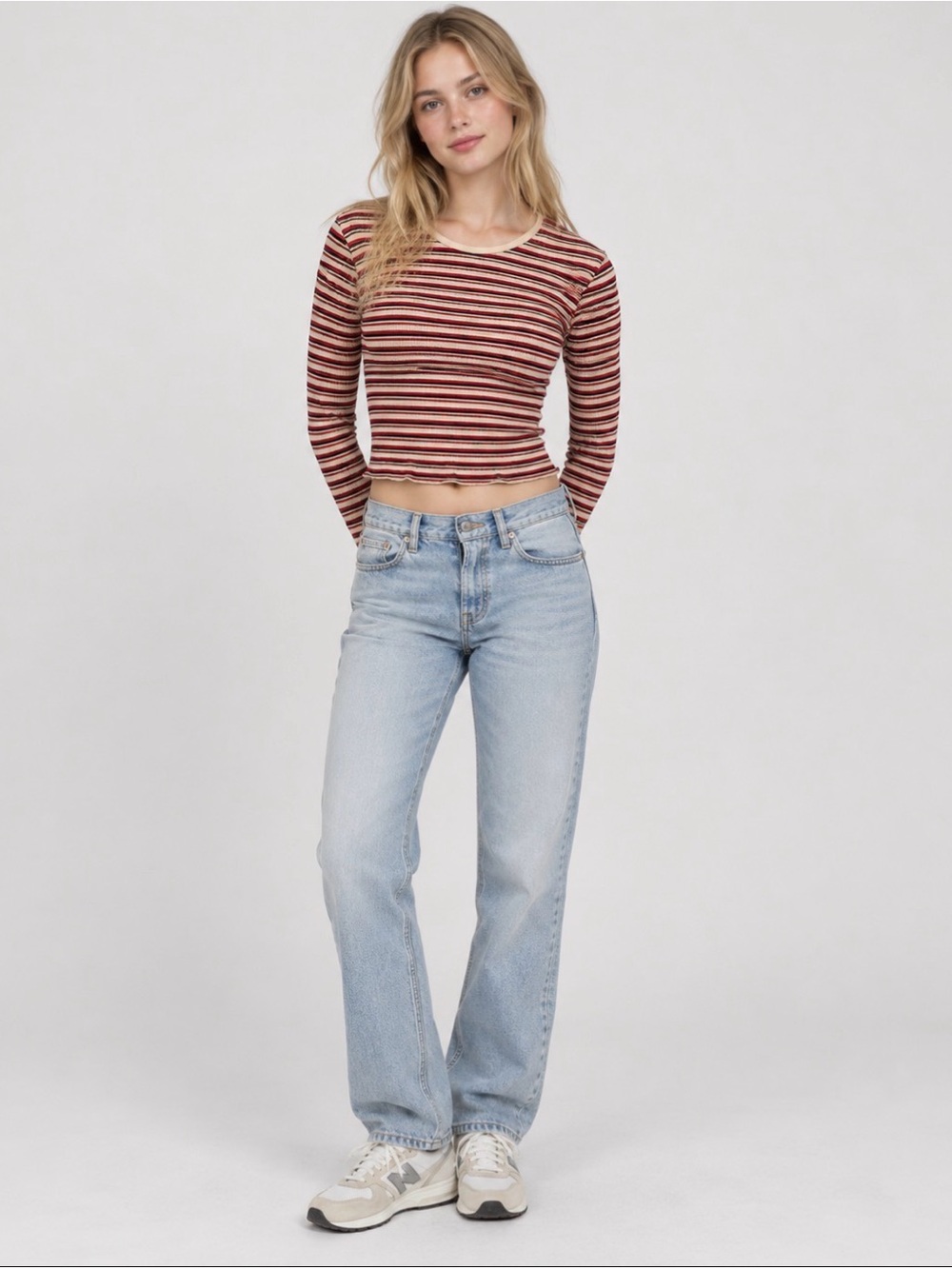 Brandy Melville Light Blue Straight-Leg Jeans